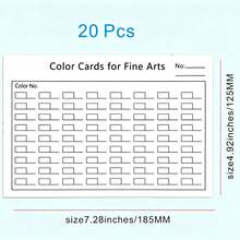 Artist Coloring Cards - Double-Sided Matte Surface, Suitable For Watercolor, Marker, Colored Pencil - Pre-Colored Areas - Ideal For Art Students, Portfolio Development, Classroom Practice - Painting Practice Paper And Project Material Organizer, Clear Layout, Sturdy Cardstock, Creative Professionals - A - View 15