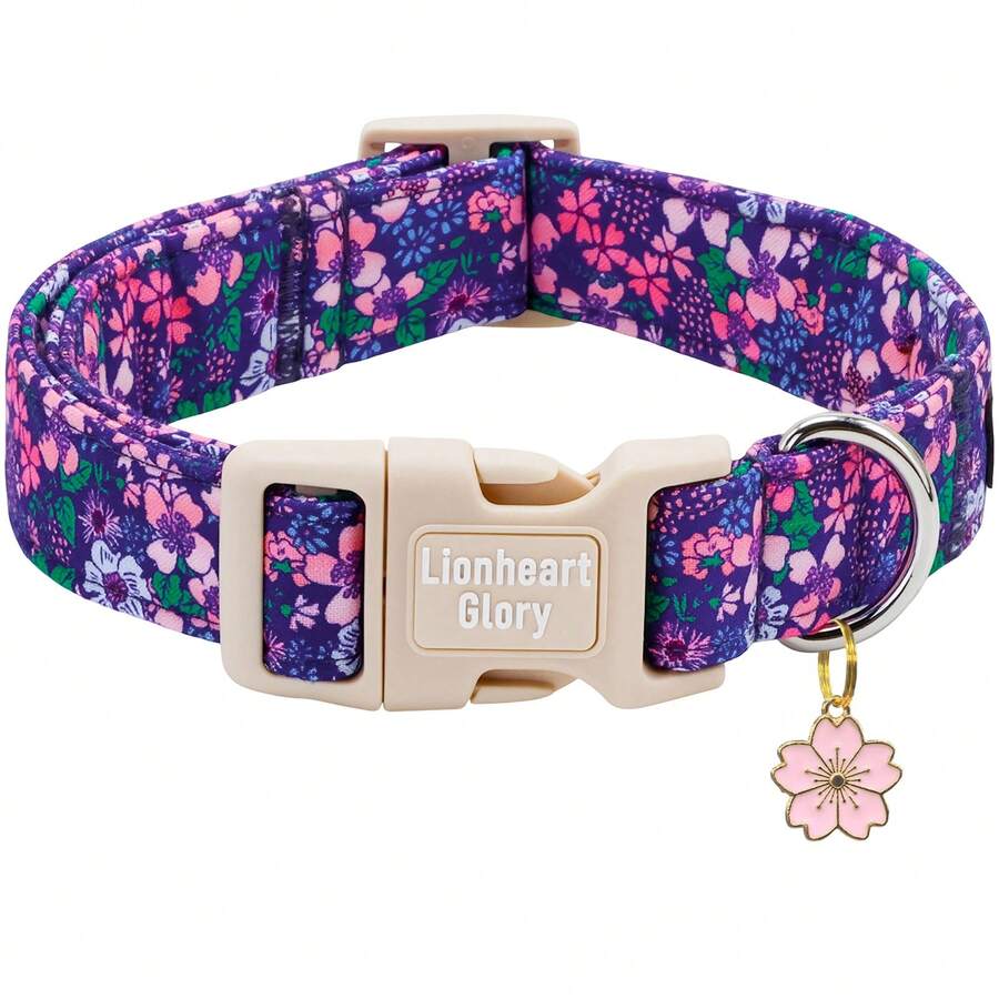Lionheart Glory Plastic Buckle Pattern Purple Pet Dog Collar Suitable For Male And Female Dogs And Puppies - Purple - View 1