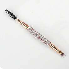 Brocha para delineador de ojos y cejas premium para mujer en oro rosa, brocha para delineador de ojos con decoración de purpurina brillante, brocha de maquillaje premium, adecuada para principiantes de maquillaje, cabezal de brocha para rímel, barata, asequible, brocha para pestañas con mango largo, brocha para pestañas portátil, set de brochas para maquillaje de pestañas, adecuada para injerto de pestañas, brocha para cejas, brocha para sombra de ojos, brocha espiral, herramientas de belleza - Multicolor - Ver 5