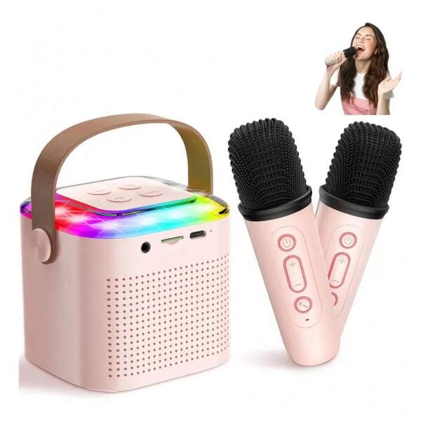 2 Microfono Karaoke,bocina Con Microfono,karaoke Para Niños UFME