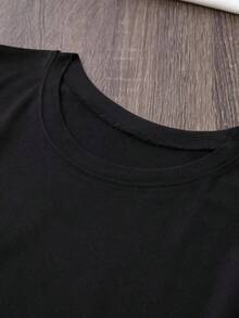 Women's 100% Cotton T-Shirt With Anime Graphic Print - Loose Fit, Crew Neck, Short Sleeve, Casual Style With Vibrant Cartoon Characters | Exquisite Design | Loose And Comfortable | Easy To Match | - 黑色 6 - 查看 5