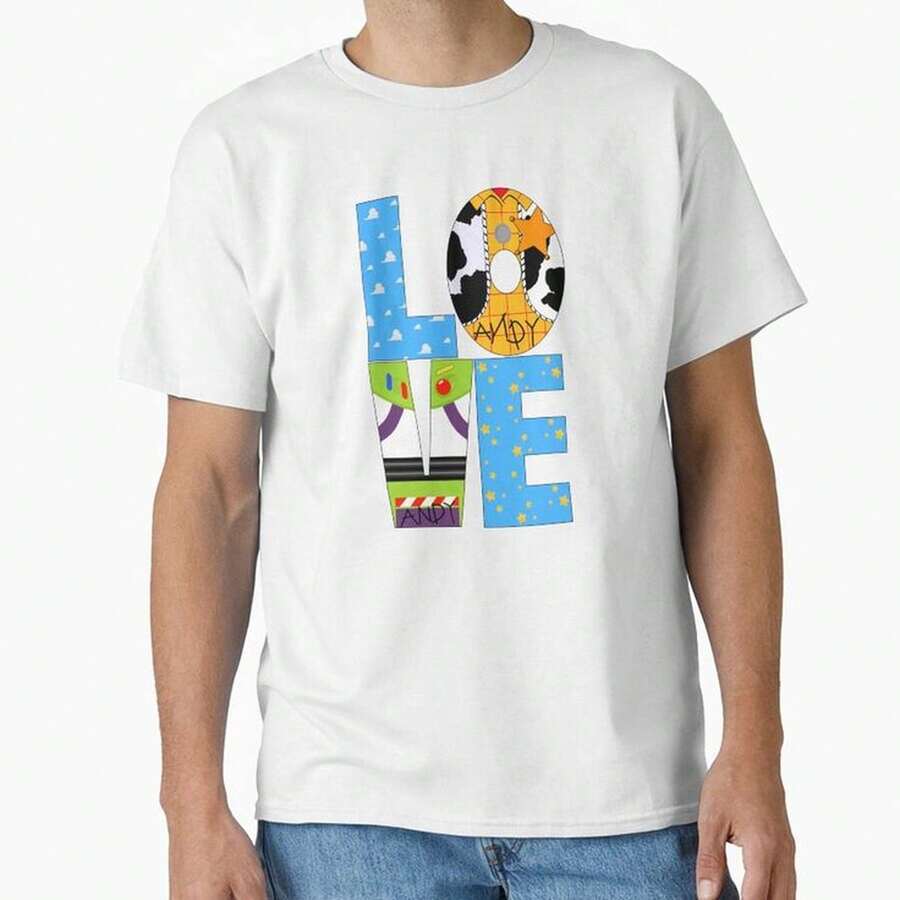 Toy T-Shirt, Love Classic 220g. Essential Unisex Cotton T-Shirt, 220g Of Unique Softness. Designed To Fit All People, Men And Women Alike. Durable, High-Quality Fabric, Ready For Any Cut, Delicate To The Touch But Built To Withstand. Lightweight Tops For Women, Perfect For Autumn Outfits, Vacation Wear, And New Year's Costumes. - 白色 - 查看 1