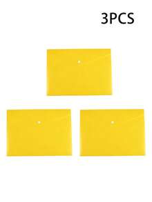[Custom] 5pcs/Set Thick A4 Solid Color Polypropylene Document Folders With Snap Closure, Waterproof File Storage Bags For Storing Exam Papers, Archives Etc., Suitable For Students Back To School And Office Use, School File Folders - Multicolor - View 22