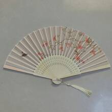 中式摺扇，古風夏季漢服女式旗袍舞扇，便攜照片印花波希米亞風扇 - 彩色 - 查看 13