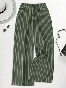 Pantalones anchos y largos sueltos de moda para mujeres de talla grande - Multicolor 4 - Ver 6