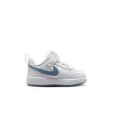 Nike 幼兒COURT BOROUGH魔鬼氈低筒板鞋運動鞋 - 白色/藍色 - 查看 2