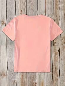 Camiseta de manga corta y cuello redondo para mujer del Día Nacional de España, estilo elegante con estampado de mariposas de color distintivo para primavera, verano y otoño, top casual vintage versátil y de moda para desplazamientos, vacaciones y uso diario, varios colores disponibles, tallas S-XXL - Rosa - Ver 2