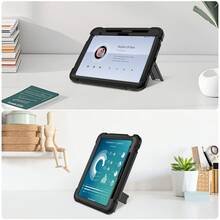 适用于 iPad A16 11 英寸/9/8/7 英寸/10.2 英寸/Galaxy Tab A11 Plus/A9 Plus 的保护套，带可调节支架，防震 - 黑色 - 查看 6