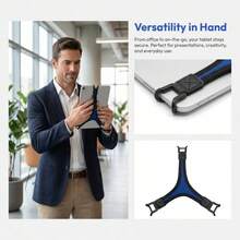 Soporte de correa para tableta con sujeción de alta elasticidad y antideslizante, correa de portátil de una mano para tabletas de 8 a 10 pulgadas universal - Ver 11