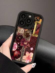 1 buah Kolase Pola Karpet Persia Kreatif Personalisasi Klasik Keren Minimalis Gaya Estetik Cocok Untuk Hadiah Ulang Tahun, Festival, Hari Valentine, Casing Lembut Hitam Matte Dengan Pelindung Kamera, Kompatibel Dengan Model Smartphone Dan Galaxy - Hitam - View 5