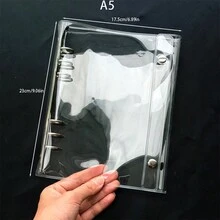 1 件 A6/A7/A8/M5 便携式透明活页夹、透明贴纸簿、封条簿、贴纸簿、照片收纳袋，可用作相册、预算计划簿、日记本、笔记本、办公用品 - 彩色 - 查看 23
