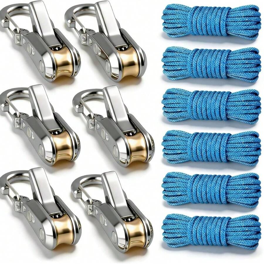 Rope Tightening Tool With Tension Adjuster, Easy Secure Binding, Heavy Duty Expandable Strap Accessory Rope For Camping, Boating, Home Organization And Outdoor Use - Multicolor - View 1