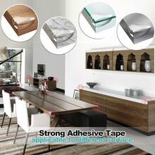 10-Pack Clear Silicone Corner Guards For Furniture, Transparent Soft Flexible Anti-Collision Table Corner Protectors, Slim Invisible Clear Design Blends Perfectly With Home Furniture Without Ruining Decor Style, Made Of Premium Soft Silicone Material With Cushioned Shock Absorbing Performance, Effectively Buffers Hard Sharp Corners To Reduce Collision Impact, Universal Fit Design Suitable For Table Cabinet Desk Bed Shelf And All Kinds Of Furniture Edges Corners, Easy Self-Adhesive Installation Firmly Attaches To Surface Without Residue After Removal, Lightweight Durable Reusable Daily Household Essential Cushion Covers For Indoor Home Living Room Bedroom Kitchen Apartment Daily Household Edge Cushion Application - A - View 9