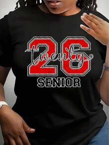 Camiseta Retro Comfort Senior 2026, Camiseta de Graduación 2026, Camiseta Divertida de Graduación, Regalo de la Clase de 2026, Camiseta de Graduación de Secundaria - Negro - Ver 1