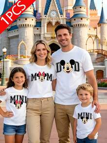 Disney Family Matching Shirts, Dad Mom Mini Mickey Minnie Shirts, Disney Trip Family Vacation Tees, Magic Kingdom Matching Family Outfits - Cô gái da trắng - Xem 1