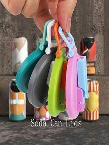 4PCS Reusable Soda Can Lids With Silicone Straws, Leak-Proof & Spill-Proof Beverage Can Covers,  Portable Drink Lids For Soda, Beer,  Perfect For Summer Outdoor Activities, Beach Trips, Pool Parties, Picnics (Color Random). - Multicolor - View 8