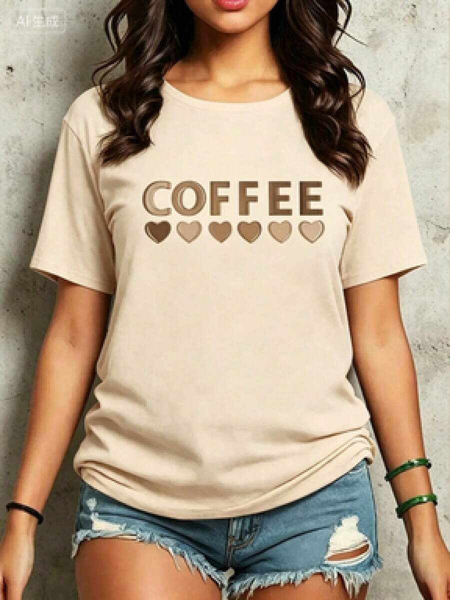 Camisetas estampadas de cuello redondo para verano (los pantalones son solo sugerencias de estilo) son holgadas y no realzan la figura, y el tejido es delgado y no abulta. Confeccionado con telas suaves, transpirables y amigables con la piel, ofrece comodidad en la parte superior del cuerpo y evita la sensación de sudoración, con un diseño de estampado clásico y sencillo, adecuado para el uso diario, ir de compras y para el tiempo libre, con los mismos modelos básicos y versátiles para hombres y mujeres, muy adecuado para ocasiones como el Día del Trabajo y el Día de la Independencia de México, y fácil de usar durante todo el año. - Beis - Ver 1