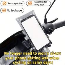 5pcs Lockable Phone Case Compatible With Cycling, Touchscreen Compatible With Buckle Phone Pouch, Bicycle Bag Outdoor Travel Rainy Day Accessories - Multicolor - View 5