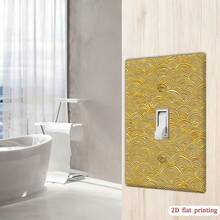 1pc Luxury Gold Patterned Cloud Switch Plate Cover, Wall Decor Outlet Protector, Suitable For Multiple Scenarios, Cozy Home Decor Accessory - Multicolor - View 5