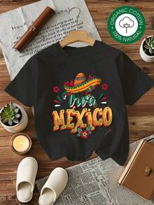 Camiseta de Mujer MYNOVA C, Camiseta de Algodón Suave para Mujer con Diseño de Fiesta Viva México, Regalo para Amigas, Fiesta de Verano, Vestidos de Mujer a la Moda para Verano, Casual, Perfecta para Todas las Temporadas, Tallas S M L XL, Tops para Salir de Noche para Mujer - Negro - Ver 1