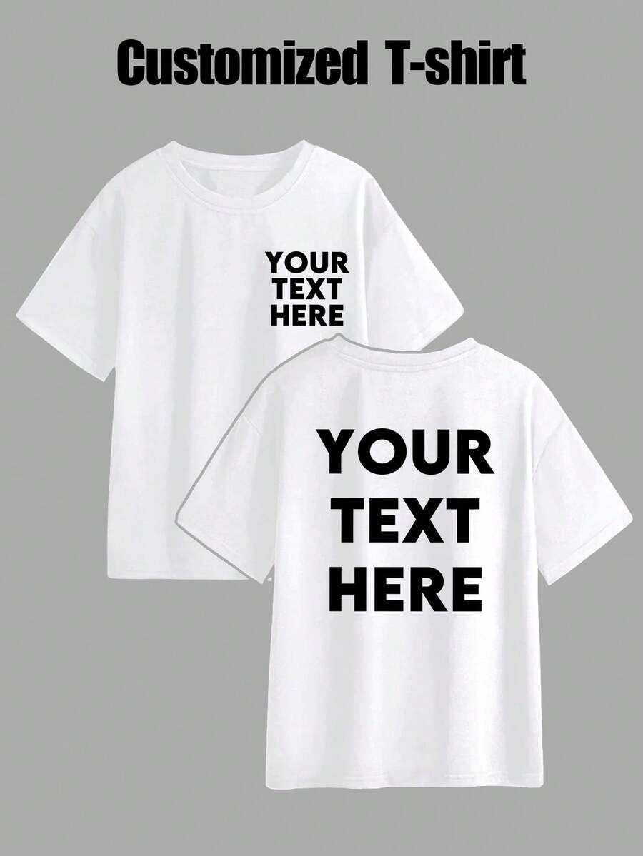 Regalo personalizado personalizable, camiseta de mujer personalizable por delante y por detrás, se puede añadir texto, se puede elegir color y fuente, regalo de cumpleaños deportivo - Blanco - Ver 1
