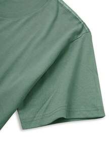 Edición Limitada: Camiseta de Manga Corta con Cuello Redondo y Estampado de Corazones con Diseño de Leopardo, Moderna y Transpirable, para Salidas Diarias, Viajes al Campus, Picnics y Otras Ocasiones 15381 Algodón Ligero - Verde - Ver 4