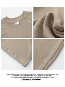 Limited Edition Men's Elegant Short Sleeve T-Shirt [Middle East] Lightweight Cotton - 杏色 - 查看 7