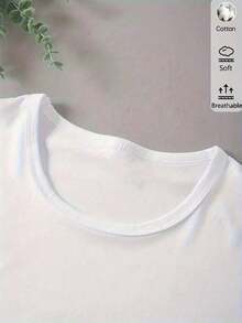 Camiseta de manga corta con cuello redondo para mujer, blanca con estampado "Viva México" y sombrero – Ropa de verano casual y cómoda, perfecta para mostrar el orgullo mexicano, ideal para fiestas y celebraciones patrióticas. - Blanco - Ver 4