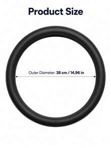 1PC Simulated Leather Steering Wheel Cover Is Soft, Non-Slip, And Universally Compatible With Car Interior Accessories. Stylish And Durable, It Fits Steering Wheels From 36-38cm, - A - View 6