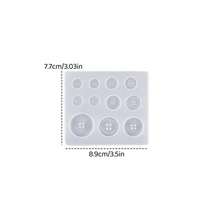 SILIKE LUFEI DIY Clay Mold 1pc Full Sheet Large & Small Button Ornament Mold, Suitable For Resin, Plaster, Candle, Aromatherapy Products, Home Decor, Display Stand, Silicone Mold - Full-size Button Mold - View 2