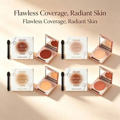 Correcteur - Rouge/Orange/Peau claire/Ton naturel, Couvre les cernes et les imperfections, Hydratant, Portable 5g/0,18oz