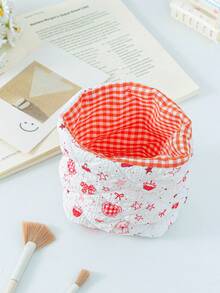 1 chiếc Giỏ đựng đồ trang điểm dạng lưới, Giỏ đựng đồ để bàn nhỏ, Giỏ đựng đồ trang điểm hình nơ dễ thương, Giỏ đựng đồ bằng vải chần bông, Giỏ đựng đồ hình trụ tròn, Túi đựng đồ đa năng dùng để đựng mỹ phẩm, đồ chăm sóc da, cọ trang điểm, son môi, tai nghe, chìa khóa, kẹp tóc, phụ kiện, đồ dùng nhỏ, Lý tưởng cho phụ nữ, bé gái, du lịch, du thuyền, ký túc xá, sinh nhật, Ngày của Mẹ, Ngày Valentine, quà tặng cho phù dâu, thích hợp cho phòng ngủ, phòng khách, phòng tắm, nhà/văn phòng, giỏ đựng đồ trang trí. - Nhiều màu - Xem 12