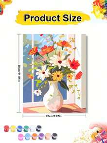 彩色花瓶 DIY 数字油画 绘画工艺品 成人家居装饰 40x50厘米/16x20英寸 节日礼物 - 套裝 - 查看 10