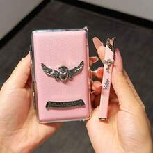 Lighter And Cigarette Case Set, Easy To Carry, Finely Crafted, A Smoking Accessory/Good Gift For Friends - Hồng - Xem 4