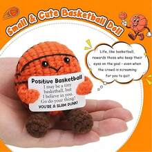1PC YUEYUQIU Positive Crochet Graduation Basketball Gifts For Him Her Teen Boys Girls - Positive Cheer Up Support Birthday Graduation Gift For Teens Friends... - Multicolor - View 2