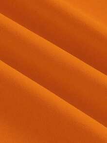 Vestido de fiesta largo hasta el suelo, sin mangas, con drapeado asimétrico y cola de pez, de unicolor para mujer - Naranja - Ver 5