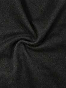 Camiseta de manga corta y ajustada con hombros descubiertos, doble capa de volantes y talla grande para mujer, estilo casual y versátil - Negro - Ver 4