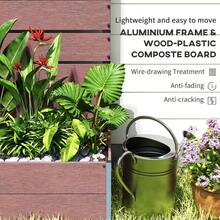34 X 69.5cm Garden Planter Box, With Back Trellis, Brown - A - View 4