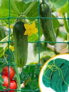 1pc Plant Climbing Net, Garden Lattice Net, Green Support Net, Indoor/Outdoor Plant Growth Support Net, Suitable For Vegetables, Cucumbers, Tomatoes, Beans, Grapes, Flowers, Also Suitable For Yard Decoration, Plant Support, Outdoor Decoration - Multiple Styles - View 3