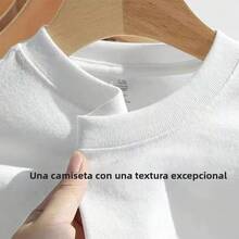 Camiseta de manga corta con estampado de rayas Retro Amore La Dolce Vita para mujer, camiseta holgada con gráficos de estilo italiano estético, top casual de cuello redondo a la moda para uso diario, estilo urbano, salidas de verano, vacaciones. - Blanco - Ver 3