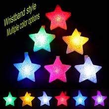 1 pieza/2pcs Luces de estrella pequeña de mano, accesorios de actuación en escenario, accesorios decorativos de estrella de cinco puntas brillante de mano, adecuados para actuaciones de danza, actuaciones de coro, conciertos, fiestas, cumpleaños y actuaciones festivas - Multicolor - Ver 10