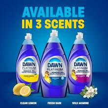 Dawn Platinum Dish Soap, Fresh Rain Scent Liquid Dishwashing Detergent, Powerful Dawn Dish Soap For Tough Grease Removal, 13 Oz - 液體 - 查看 3