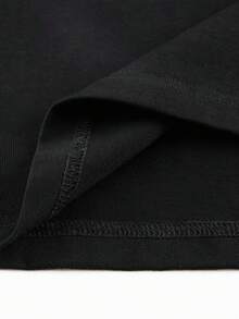 1 camiseta de mujer con estampado de mono Team Punch, diseño de animal lindo, estilo dulce, ropa casual, tela suave y cómoda, adecuada para uso diario y divertido, 180g 100% algodón. - Negro - Ver 5