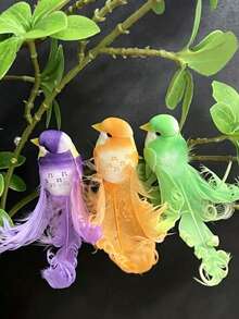 1/6pcs Artificial Bird Feather Pheasant Decoration, Realistic Craft, Summer Jungle Garden Home Decor, Garden Decor, Home Decor, Holiday Decor, Room Decor - One Size Fits All - View 16