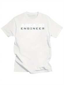 Men's Plus Size Cotton T-Shirt "Area 51 Engineer" - UFO And CIA Theme, Casual Crew Neck, Short Sleeve, Alien Graphic T-Shirt For Adults And Teens, Alien Clothing | Crew Neck T-Shirt | Cotton Fabric, Alien Decoration, PLUS SIZE - 白色 - 查看 6