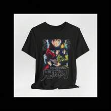 Giyu Tomioka Anime T-Shirt,  Tee, Unisex Jersey Top, Manga Graphic - 黑色 - 查看 8