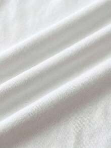 Blusa asimétrica de hombro fruncida con lunares para mujer, blanca - Multicolor - Ver 6