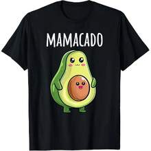 Camisetas Unisex de Algodón para Anuncio de Embarazo, Camisetas Divertidas para Mujeres Futuras Mamás, Camiseta Mamacado - Negro - Ver 6