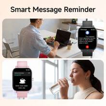1.83" High-Definition Touch Screen Smart Watch With Silicone Strap, 2 Straps Included, Bluetooth Calling, Message Notification, Calorie, Sports Tracker, Stopwatch, Weather Forecast, Music Control, Multi-Functional Smartwatch For Android/IOS Phones - Multicolor - View 9