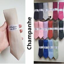 5 Semi Slim Groomsmen Ties - Colors - Champán - Ver 3